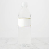 Eenvoudig Elegant Vlaams Goud & Wit Weddenschap Waterfles Etiket (Achterkant)