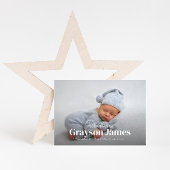 Eenvoudig Elegant Volledige Foto met Collage Birth Aankondiging