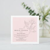 Eenvoudig Elegant Vrijgezellenfeest Roze Witte Blo Kaart (Staand voorkant)