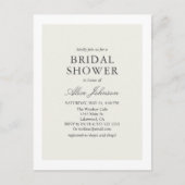 Eenvoudig elegant Vrijgezellenfeest Uitnodiging Briefkaart (Voorkant)