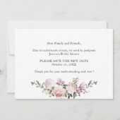 Eenvoudig Elegant Vrijgezellenfeest Wijzig de datu Kaart (Achterkant)