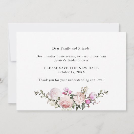 Eenvoudig Elegant Vrijgezellenfeest Wijzig de datu Kaart (Achterkant)