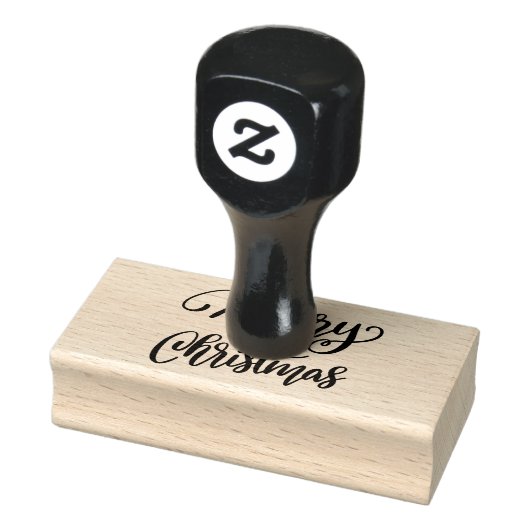 Eenvoudig Elegant | Vrolijk kerstscript Casual Rubberstempel (Stempel)