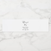 Eenvoudig elegant waterflesetiket waterfles etiket (Enkel label)