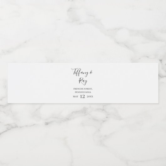 Eenvoudig elegant waterflesetiket waterfles etiket (Enkel label)