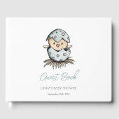 Eenvoudig Elegant Waterverf Vogel Baby shower Gastenboek (Voorkant)