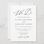 Eenvoudig Elegant We Doen Bruiloft Uitnodiging (Voorkant)