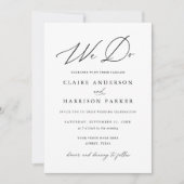 Eenvoudig Elegant We Doen Bruiloft Uitnodiging (Voorkant)