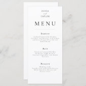 Eenvoudig Elegant Weddenschap/Gebeurtenismenu Menu (Voorkant / Achterkant)