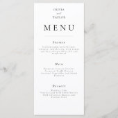Eenvoudig Elegant Weddenschap/Gebeurtenismenu Menu (Voorkant)