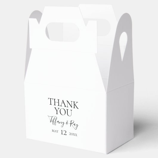 Eenvoudig Elegant Weddenschap voor Vor Box Bedankdoosjes (Geopend)