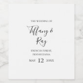 Eenvoudig Elegant Weddenschap Wine Label Wijn Etiket (Enkel label)