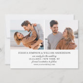 Eenvoudig Elegant Wedding 3 FOTO Save The Date (Achterkant)