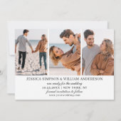 Eenvoudig Elegant Wedding 4 FOTO Save The Date (Achterkant)