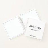 Eenvoudig Elegant Wedding Gastenboek | Zwart Wit Notitieboek (Binnen)