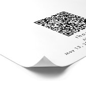 Eenvoudig Elegant Wedding Honeymoon Fund Sign Poster (Hoek)