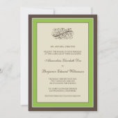 Eenvoudig Elegant Wedding Invitation (groene appel Kaart (Voorkant)