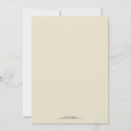 Eenvoudig Elegant Wedding Invitation (groene appel Kaart (Achterkant)