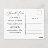 Eenvoudig Elegant Wedding Save the Date 3 Photo Briefkaart (Achterkant)