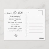 Eenvoudig Elegant Wedding Save the Date 3 Photo Briefkaart (Achterkant)