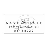Eenvoudig Elegant Wedding sparen de Datum Zelfinktende Stempel (Design)
