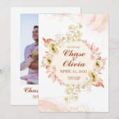 Eenvoudig Elegant Wedding sparen de Datumkaarten Kaart (Voorkant / Achterkant)