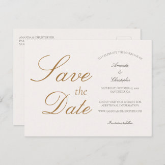 Eenvoudig Elegant Wedding sparen het Briefkaart va