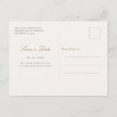 Eenvoudig Elegant Wedding sparen het Briefkaart va (Achterkant)