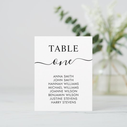 Eenvoudig Elegant Wedding Table Number (Zitplaatje (Staand voorkant)