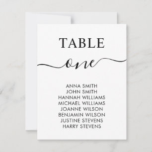 Eenvoudig Elegant Wedding Table Number (Zitplaatje