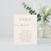 Eenvoudig Elegant Wedding Table Number (Zitplaatje (Staand voorkant)