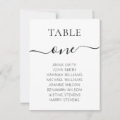 Eenvoudig Elegant Wedding Table Number (Zitplaatje (Voorkant)