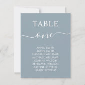 Eenvoudig Elegant Wedding Table Number (Zitplaatje (Voorkant)