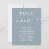 Eenvoudig Elegant Wedding Table Number (Zitplaatje (Achterkant)