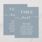 Eenvoudig Elegant Wedding Table Number (Zitplaatje (Voorkant / Achterkant)
