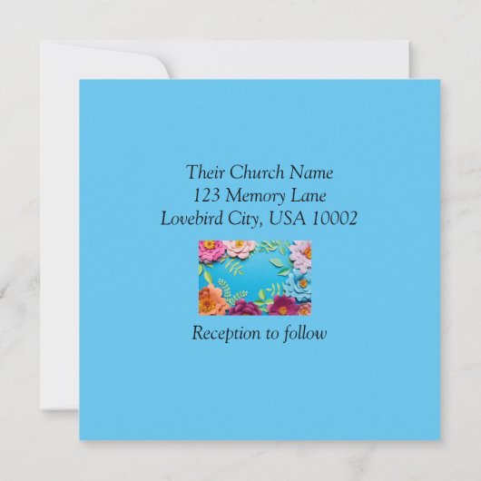 Eenvoudig Elegant Wedding Uitnodiging (Achterkant)