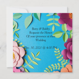 Eenvoudig Elegant Wedding Uitnodiging