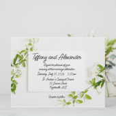 Eenvoudig Elegant Wedding Uitnodiging (Staand voorkant)