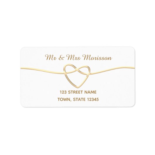 Eenvoudig elegant Weduwkeeradres Etiket (Voorkant)