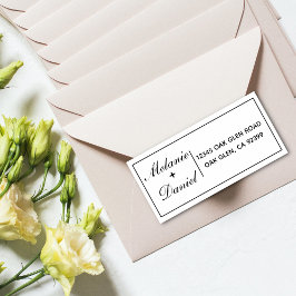 Eenvoudig elegant Weduwkeeradres Rubberstempel