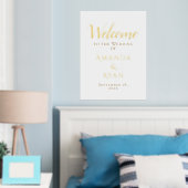 Eenvoudig elegant welkomstscript bruiloft Gold Folie Afdrukken (Insitu (Slaapkamer))