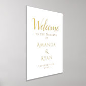 Eenvoudig elegant welkomstscript bruiloft Gold Folie Afdrukken (Laagn)
