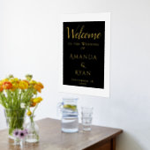 Eenvoudig elegant welkomstscript bruiloft Gold Folie Afdrukken (Laag (Keuken))