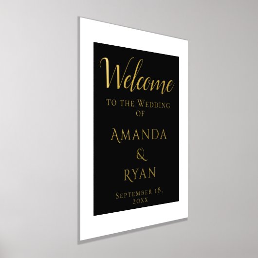 Eenvoudig elegant welkomstscript bruiloft Gold Folie Afdrukken (Laagn)