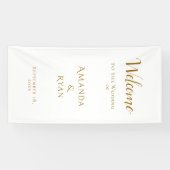 Eenvoudig elegant welkomstscript huwelijk spandoek (Horizontaal)