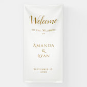 Eenvoudig elegant welkomstscript huwelijk spandoek (Verticaal)