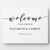 Eenvoudig elegant welkomstteken voor bruiloften fotoplaat (Voorkant)