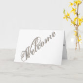 Eenvoudig elegant welkomstwoord kaart (Gele Bloem)
