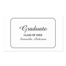 Eenvoudig Elegant White Afstuderen Stickers