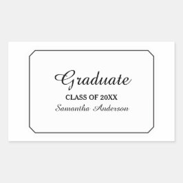 Eenvoudig Elegant White Afstuderen Stickers